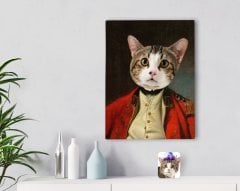 Kişiye Özel Evcil Dost Rönesans Tasarımlı Kanvas Tablo 30x50cm-2