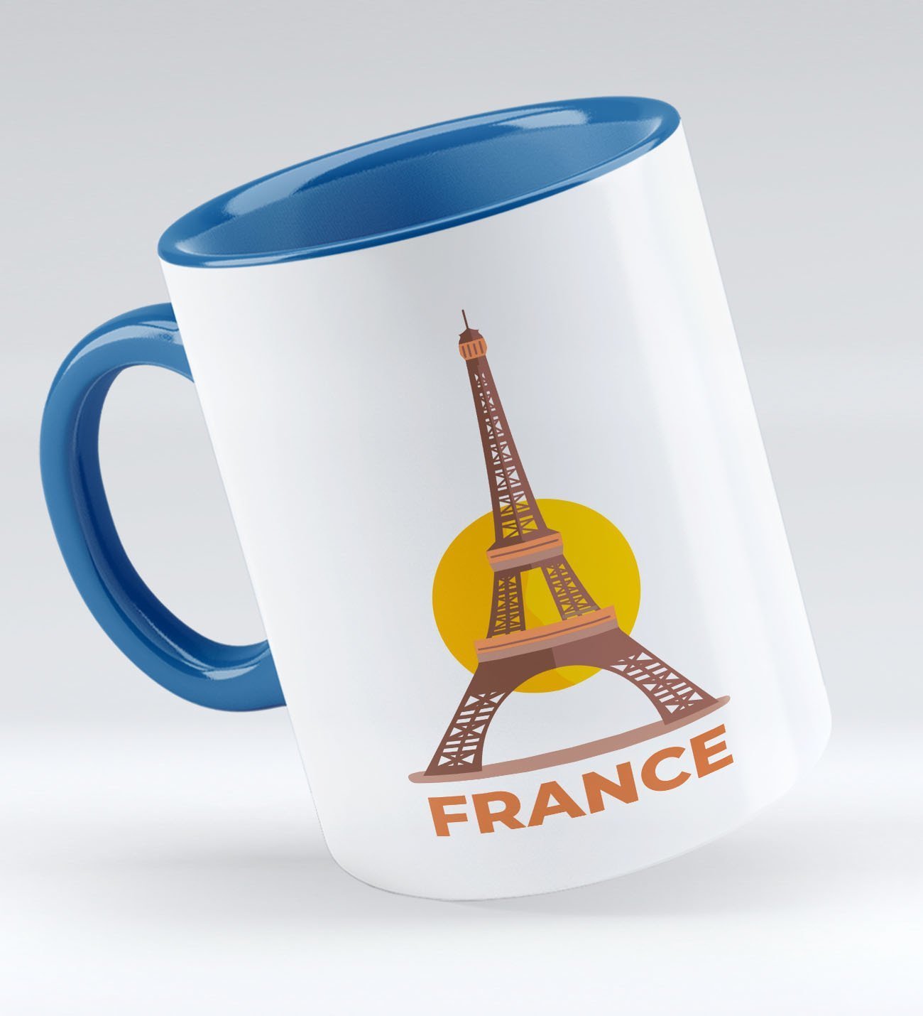 Bk Gift France Tasarımlı Mavi Kupa Bardak - Model 1