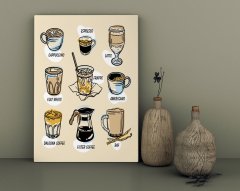 BK Home Coffee Tasarımlı Kanvas Tablo 30x50cm-23