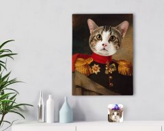 Kişiye Özel Evcil Dost Rönesans Tasarımlı Kanvas Tablo 30x50cm-1