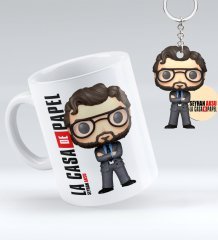 Kişiye Özel La Casa De Papel Kupa Anahtarlık Seti - 2