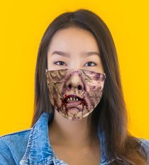 Korkunç Yüz Tasarımlı Yıkanabilir Maske-2