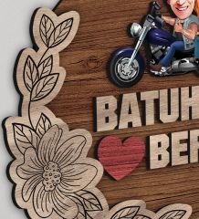 BK Gift Kişiye Özel Sevgililer Karikatürlü Kabartma Figürlü Ahşap Tablo, Duvar Dekoru, Sevgiliye Hediye, Ev Dekorasyonu, Sevgililer Günü Hediyesi-3