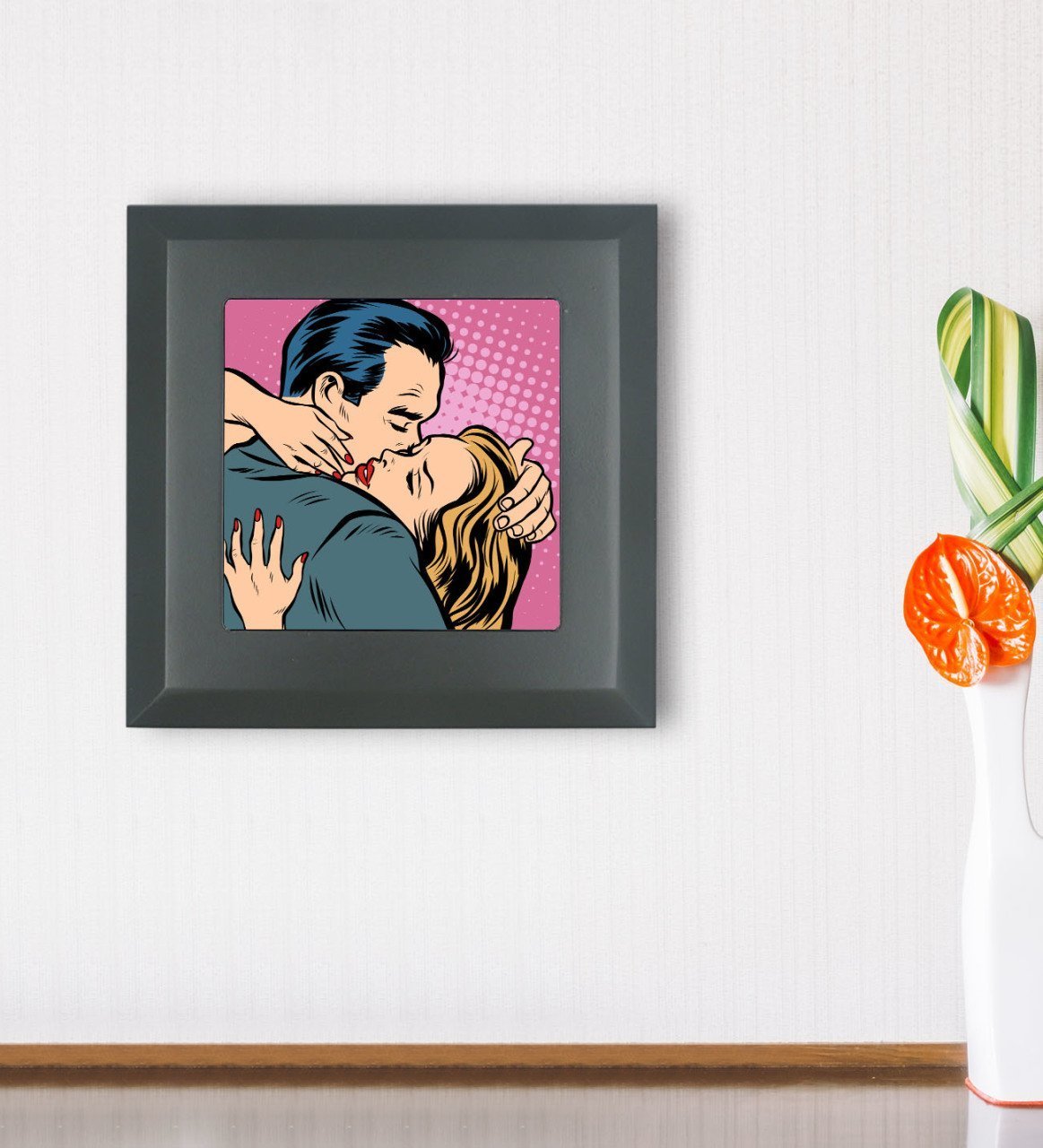 BK Gift Pop Art Tasarımlı Ahşap Çerçeveli Taş Duvar Dekoru-39