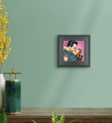 BK Gift Pop Art Tasarımlı Ahşap Çerçeveli Taş Duvar Dekoru-39
