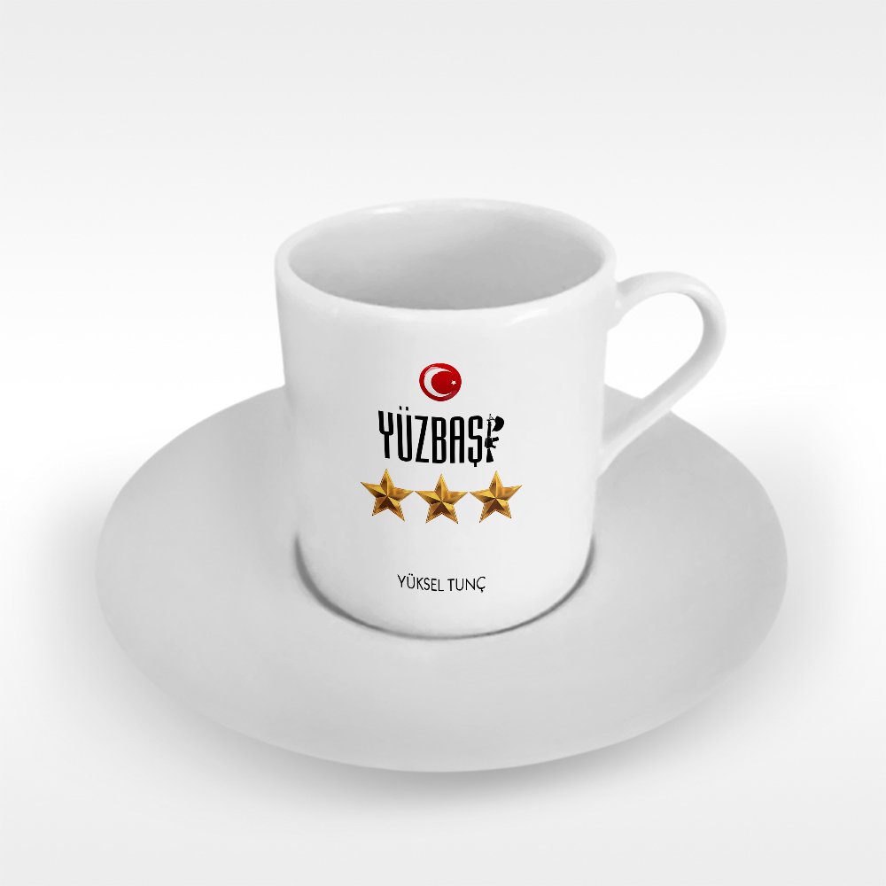 Kişiye Özel Mesleki Yüzbaşı Türk Kahvesi Fincanı