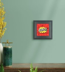 BK Gift Pop Art Tasarımlı Ahşap Çerçeveli Taş Duvar Dekoru-38