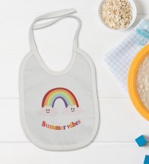 BK Kids Summer Vibes Tasarımlı Bebek Body Zıbın ve Mama Önlüğü Hediye Seti - Model 2