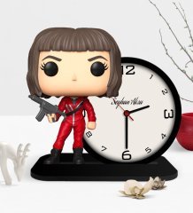 Kişiye Özel La Casa De Papel Ahşap Masaüstü Saat - 3