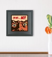 BK Gift Pop Art Tasarımlı Ahşap Çerçeveli Taş Duvar Dekoru-37