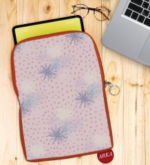 BK Gift Modern Art Tasarımlı Taşınabilir Koruyucu Tablet Kılıfı & Organizer Çanta - Turuncu-3