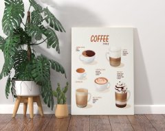BK Home Coffee Tasarımlı Kanvas Tablo 70x100cm-21