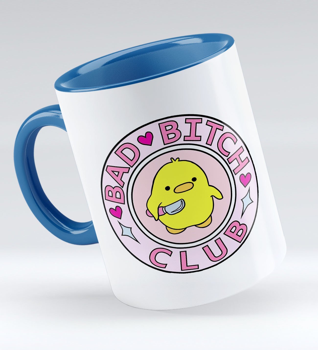 Bk Gift Bad Bitch Club Tasarımlı Mavi Kupa Bardak - Model 1