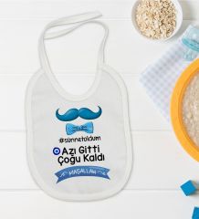 BK Kids Sünnet Tasarımlı Beyaz Bebek Mama Önlüğü-7