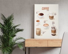 BK Home Coffee Tasarımlı Kanvas Tablo 50x70cm-21
