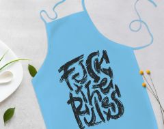 BK Gift Fcuk Tasarımlı Mavi Mutfak Önlüğü Aşçı Hediyesi, Arkadaşa Hediye-2