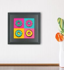 BK Gift Pop Art Tasarımlı Ahşap Çerçeveli Taş Duvar Dekoru-34