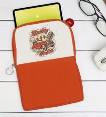 BK Gift Lucky Strike Tasarımlı Taşınabilir Koruyucu Tablet Kılıfı & Organizer Çanta - Turuncu-1