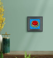 BK Gift Pop Art Tasarımlı Ahşap Çerçeveli Taş Duvar Dekoru-33