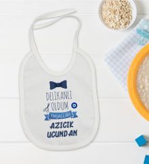 BK Kids Sünnet Tasarımlı Beyaz Bebek Mama Önlüğü-5