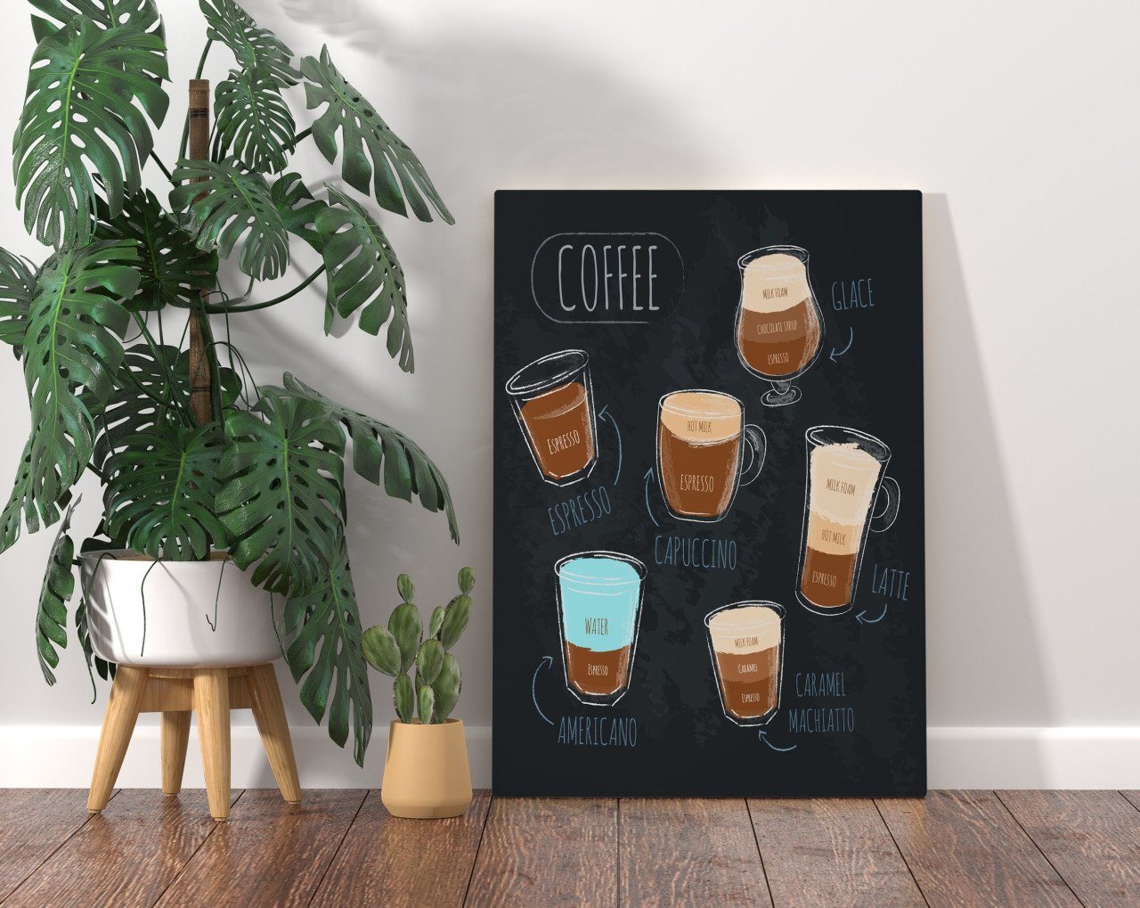 BK Home Coffee Tasarımlı Kanvas Tablo 70x100cm-20