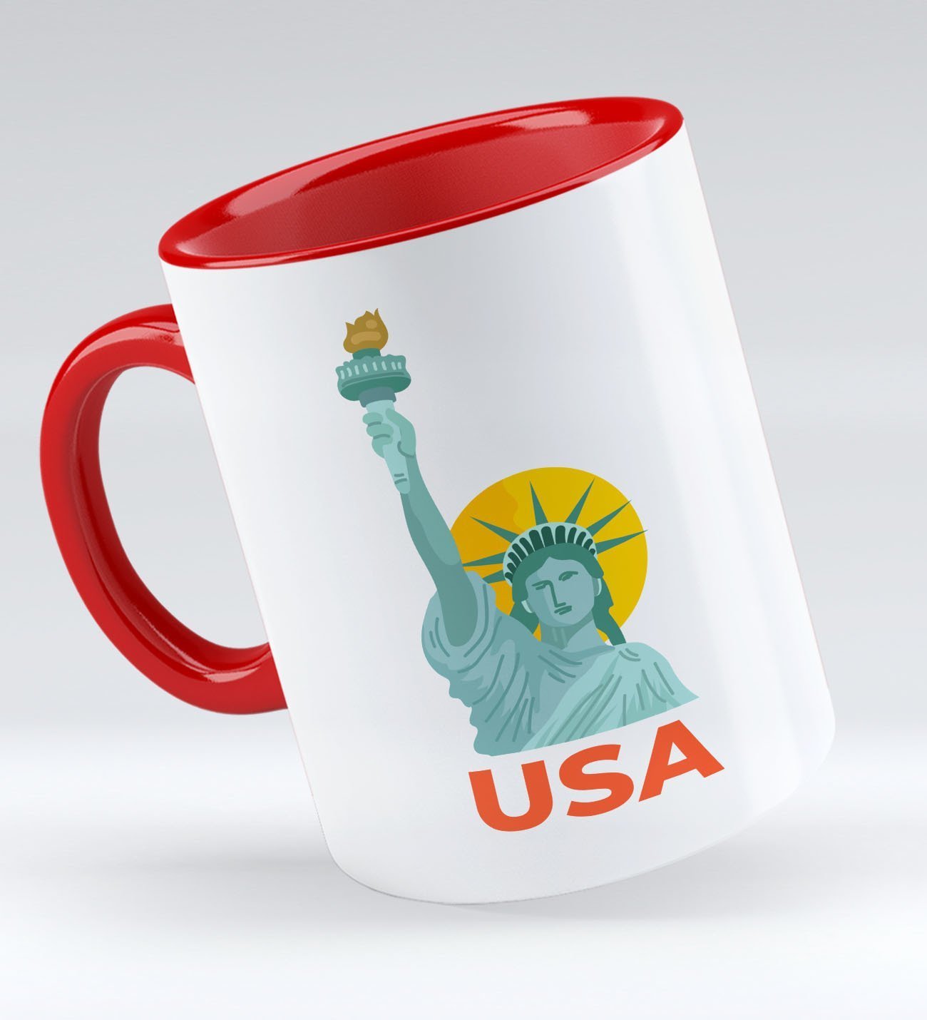 Bk Gift USA Tasarımlı Kırmızı Kupa Bardak - Model 1