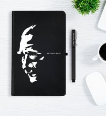 Kişiye Özel Atatürk Temalı Siyah Defter Kalem Hediye Seti - 7