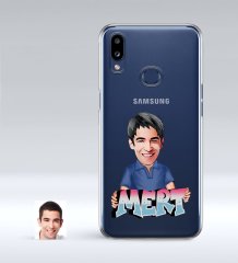 Kişiye Özel Erkek İsimli Karikatürlü Samsung Galaxy A10s İnce Şeffaf Silikon Telefon Kapağı-1