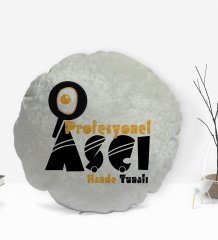 Kişiye Özel İsimli Profesyonel Aşçı Tasarımlı Yuvarlak Dekoratif Kırlent Yastık-1
