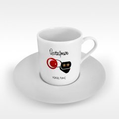 Kişiye Özel Mesleki Üsteğmen Türk Kahvesi Fincanı