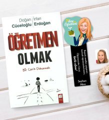 Kişiye Özel Kadın Sınıf Öğretmeni Karikatürlü Ahşap Kitap Ayracı Ve Öğretmen Olmak Kitabı Hediye Seti-1