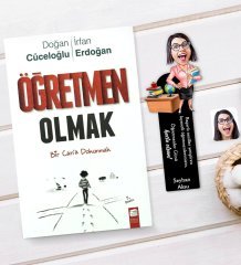 Kişiye Özel Kadın Öğretmen Karikatürlü Ahşap Kitap Ayracı Ve Öğretmen Olmak Kitabı Hediye Seti-5