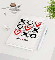 Kişiye Özel Sevgililer Günü Beyaz Defter Kalem Seti-65