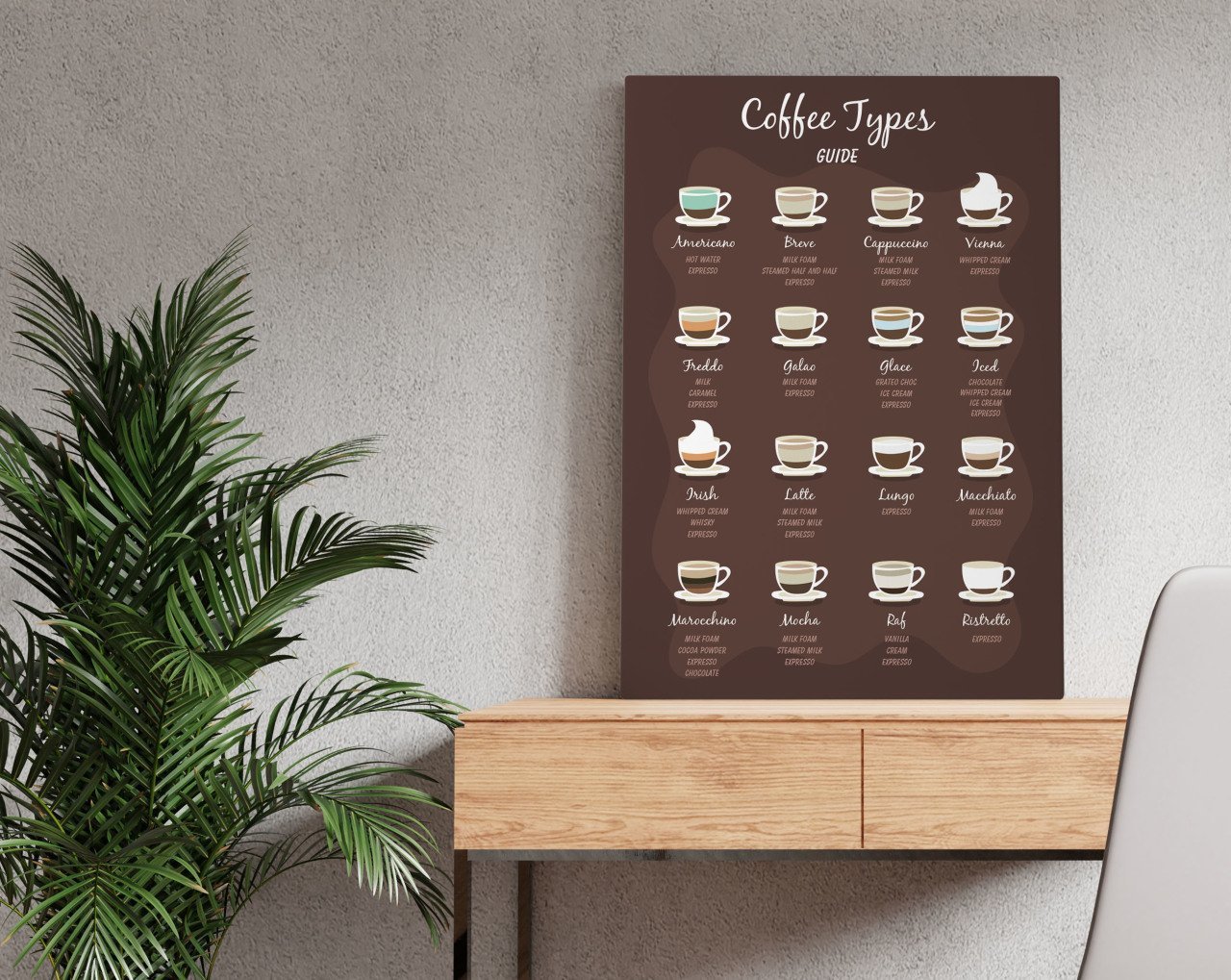 BK Home Coffee Tasarımlı Kanvas Tablo 50x70cm-19