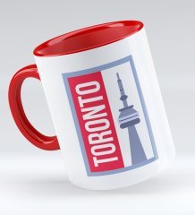 Bk Gift Toronto Tasarımlı Kırmızı Kupa Bardak - Model 1