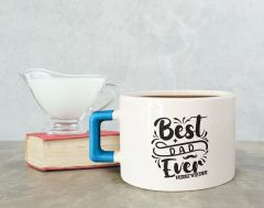 BK Gift Kişiye Özel İsimli Mavi Kulplu Çay & Kahve Fincanı-9, Arkadaşa Hediye, Sevgiliye Hediye