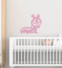 BK Gift Tırtıl Tasarımlı Çocuk Odası Ahşap Duvar Süsü-2