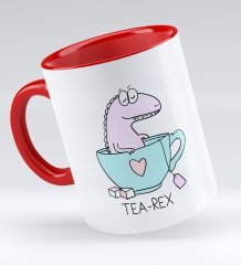 Bk Gift Tea Rex Tasarımlı Kırmızı Kupa Bardak - Model 1