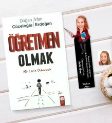 Kişiye Özel Kadın Öğretmen Karikatürlü Ahşap Kitap Ayracı Ve Öğretmen Olmak Kitabı Hediye Seti-3