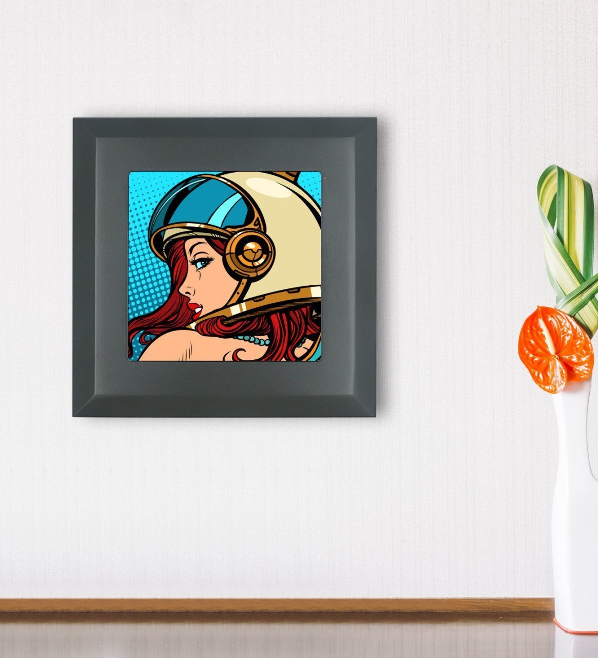 BK Gift Pop Art Tasarımlı Ahşap Çerçeveli Taş Duvar Dekoru-27