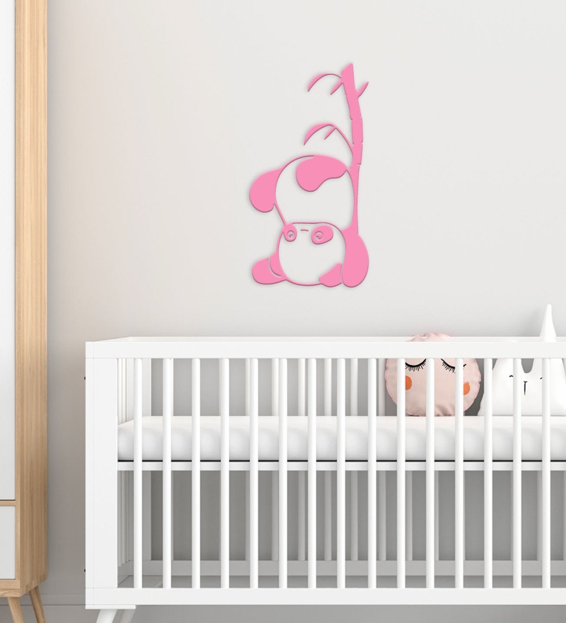 BK Gift Sevimli Panda Tasarımlı Çocuk Odası Ahşap Duvar Süsü-2