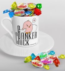 Kişiye Özel Bankacı Türk Kahvesi Fincanı ve Haribo Şeker Hediye Seti-11