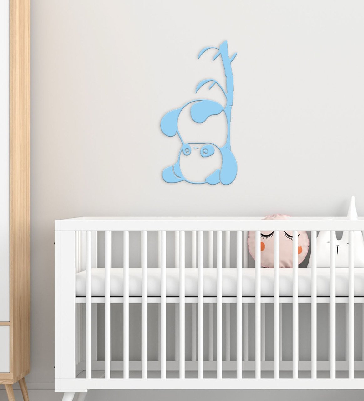 BK Gift Sevimli Panda Tasarımlı Çocuk Odası Ahşap Duvar Süsü-1
