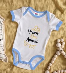 BK Kids Yesun Oni Annesi Tasarımlı Mavi Bebek Body Zıbın-1