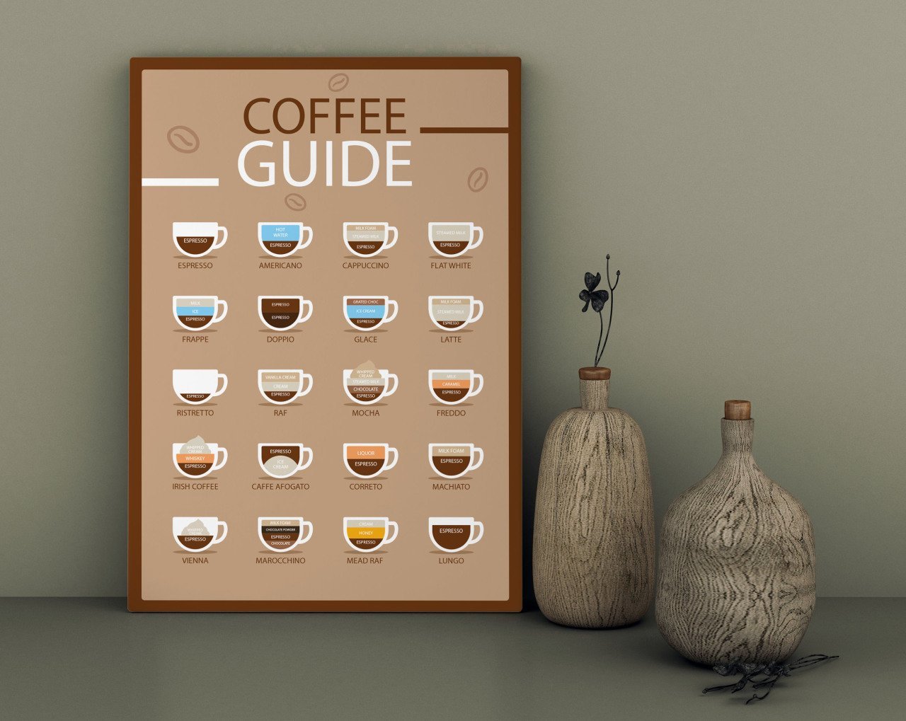 BK Home Coffee Tasarımlı Kanvas Tablo 30x50cm-18