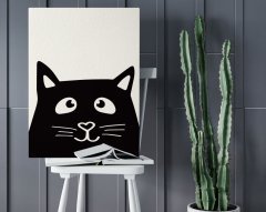 BK Home Kedi Tasarımlı Kanvas Tablo 50x70cm-5