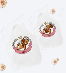 Kişiye Özel İkili Baba Oğul Mutfak Önlüğü Seti - 5