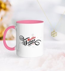 Kişiye Özel Yılbaşı Mutlu Yıllar Pembe Kupa ve Kar Tanesi Kolye-6