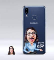 Kişiye Özel Bayan Kolay Yetişmiyor Karikatürlü Samsung Galaxy A10s İnce Şeffaf Silikon Telefon Kapağı-2