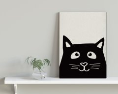 BK Home Kedi Tasarımlı Kanvas Tablo 30x50cm-5